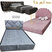 سرویس خواب دونفره جدید با روکش تمام پارچه برند دلونا